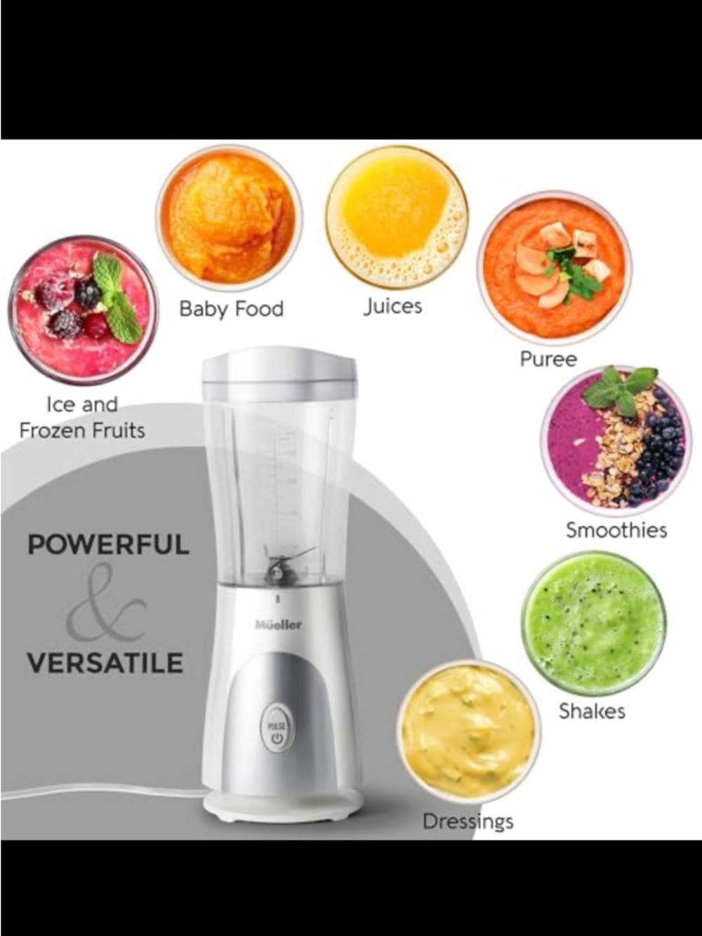 Mueller Single-Serve Personal Blender in White